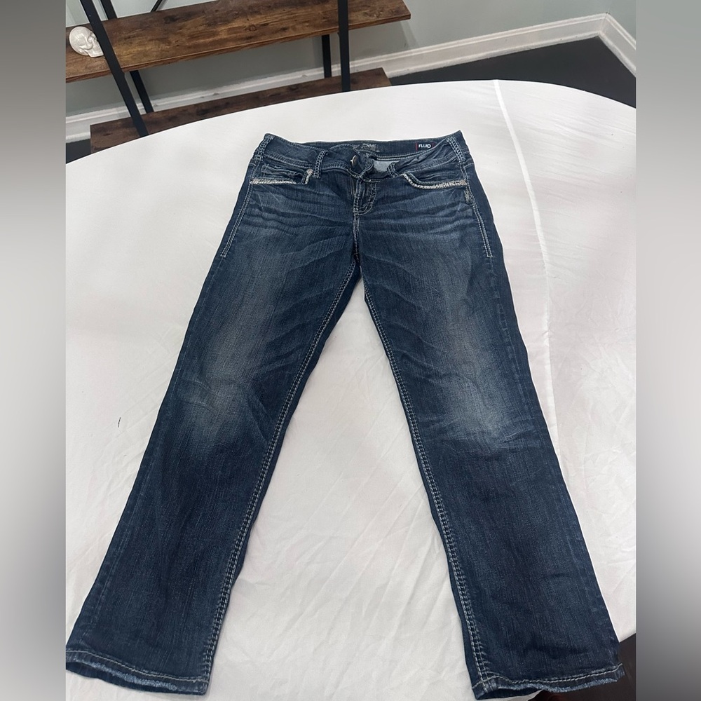 Silver Jeans Dark Blue Straight Leg Women's Jeans
